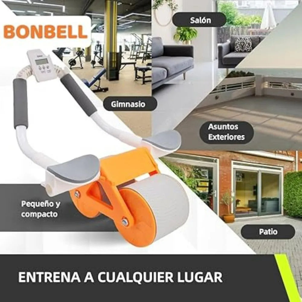 Rueda Abdominal con Resorte y Soporte para Codos