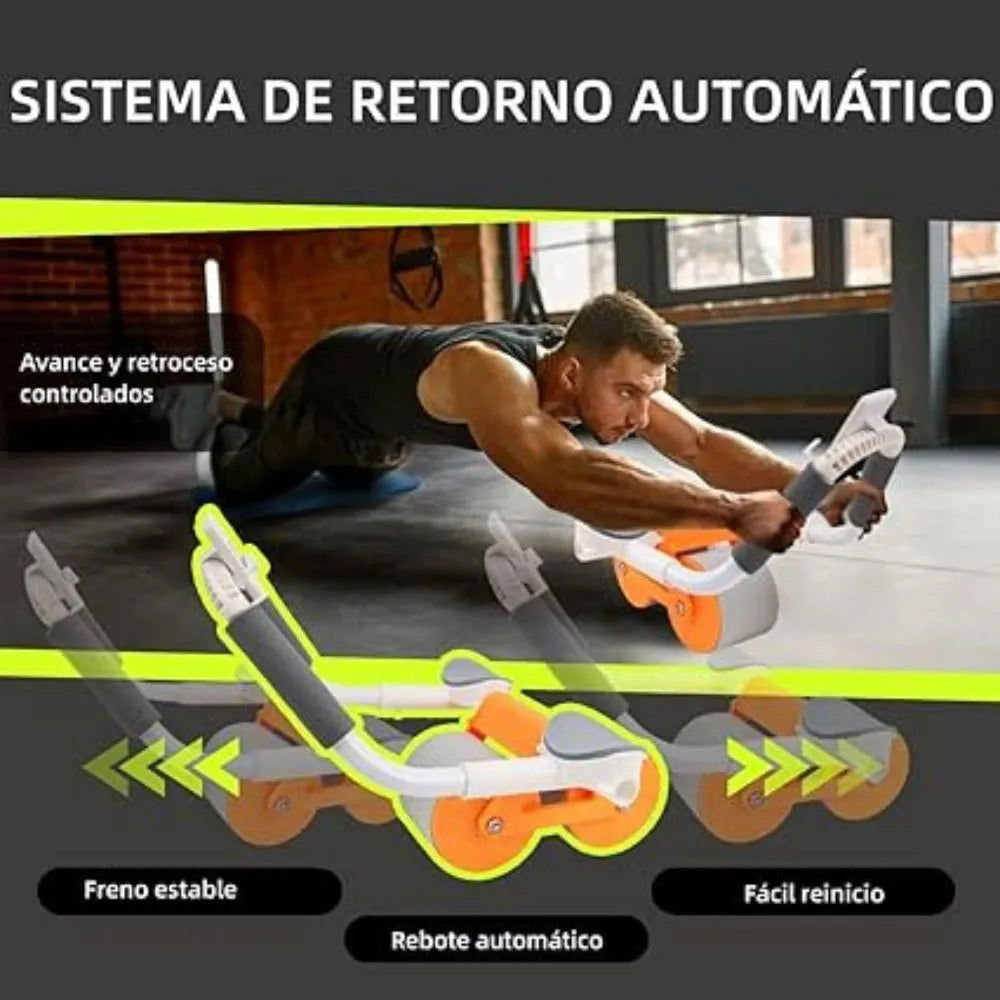 Rueda Abdominal con Resorte y Soporte para Codos
