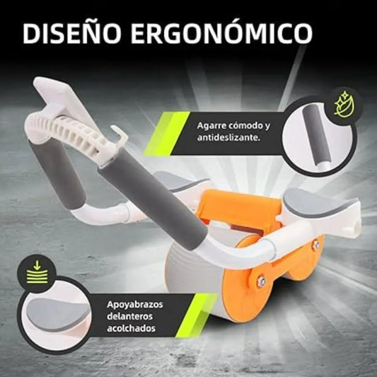 Rueda Abdominal con Resorte y Soporte para Codos